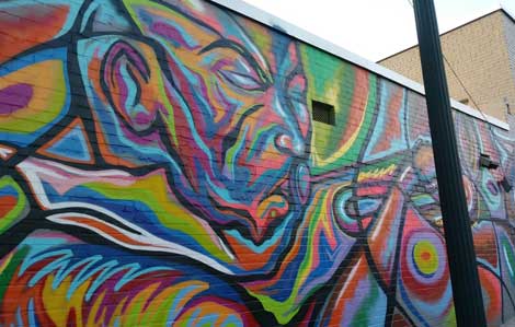 Mural concept artwork for Huntington Beach, California